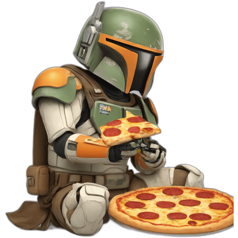 Boba eats pizza emoji