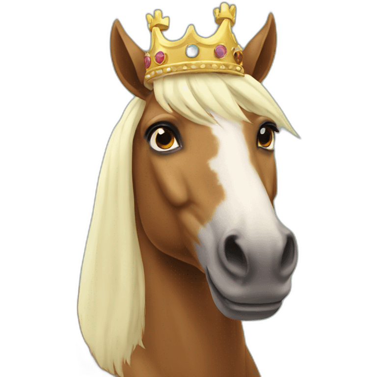 Horse with a crown  emoji