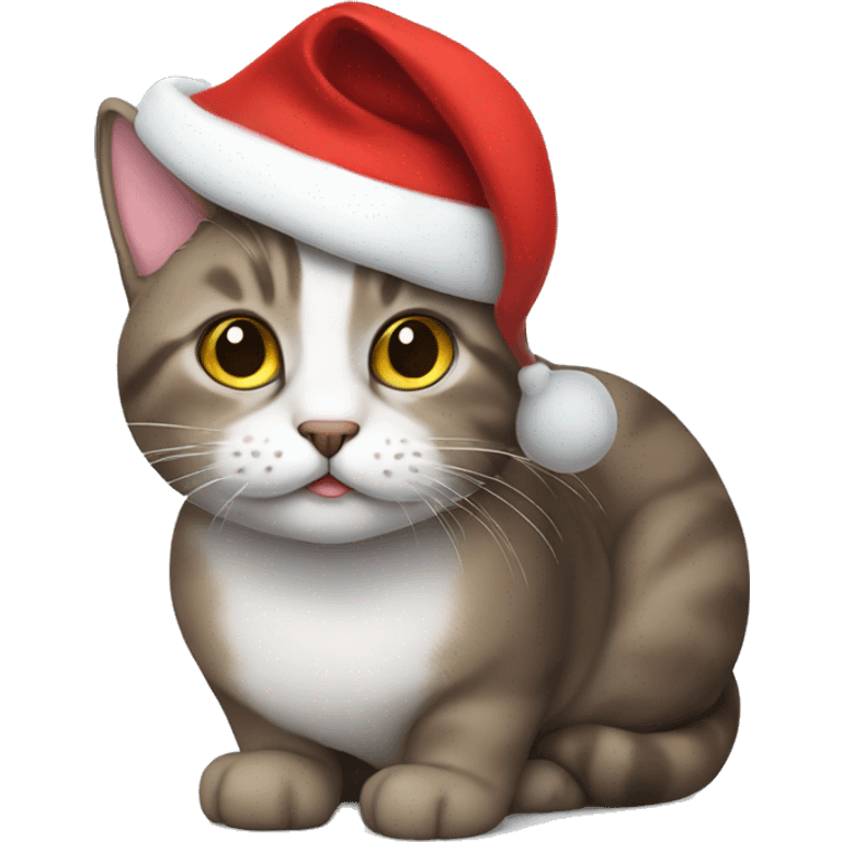 Cat wearing Santa Hat  emoji