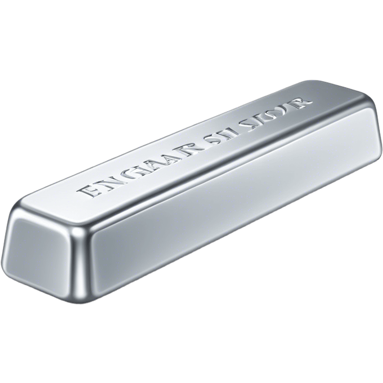 Cinematic Realistic Silver Bar, Cool and gleaming, with smooth, polished silver surfaces reflecting the light in soft, pristine highlights. The elegant shine of the metal exudes sophistication and timeless class. Soft glowing outline, capturing the essence of refined luxury and understated elegance in polished silver. emoji