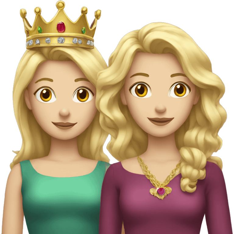 Blonde girl and a crown  emoji