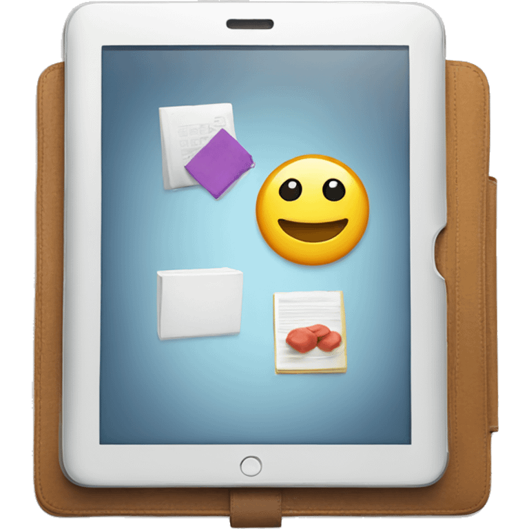 tablet with portfolio emoji