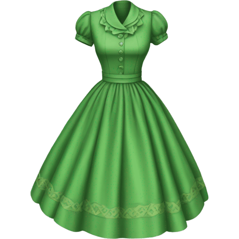 Green vintage dress emoji