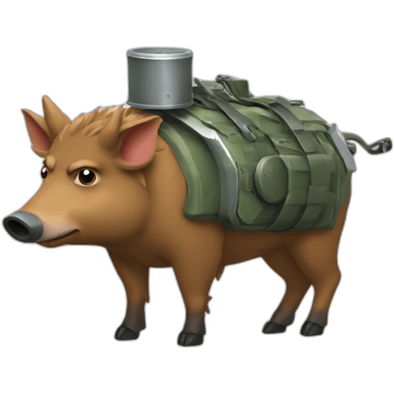 boar as solder emoji