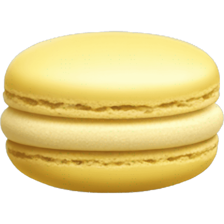 Realistic pastel yellow macaroon emoji