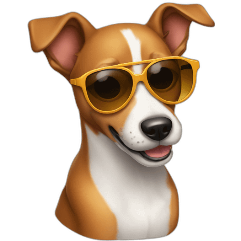 Pincher Dog with sunglasses emoji