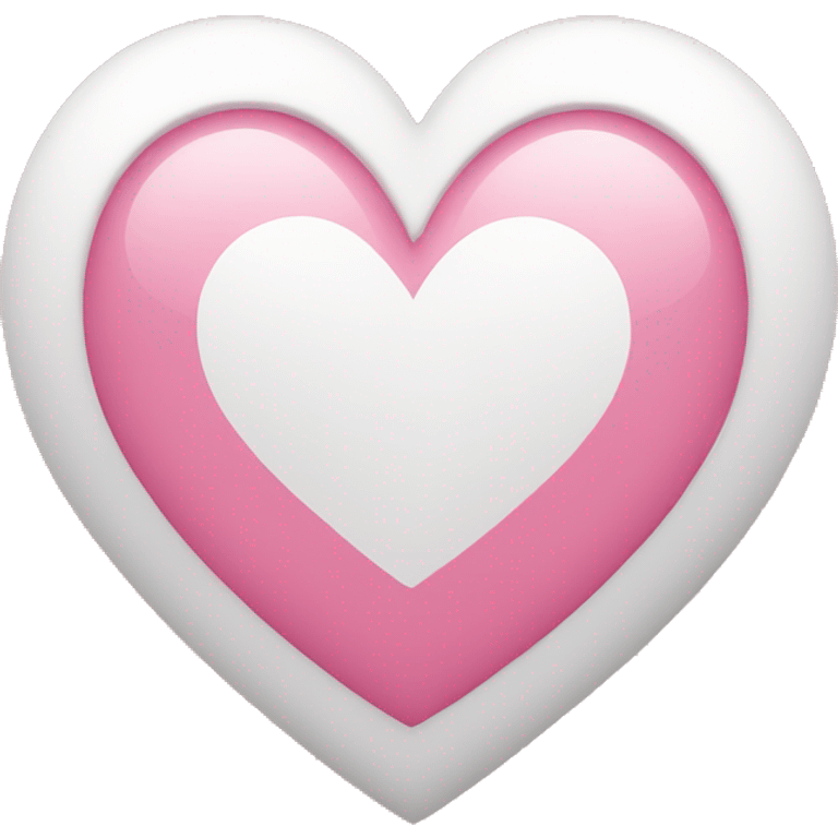 Pink and white heart emoji