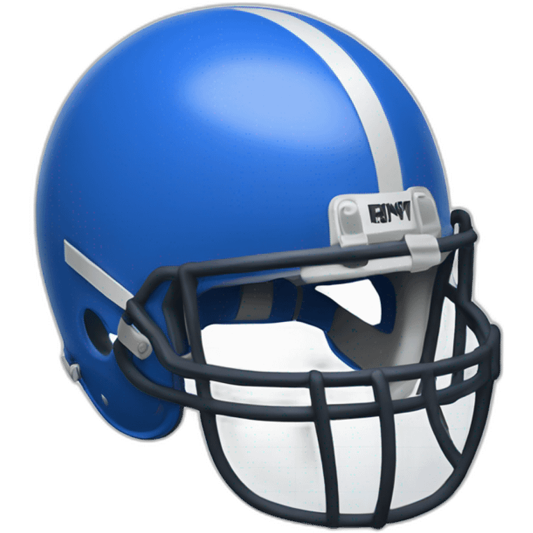 Blueprint drawing of a football helmet emoji