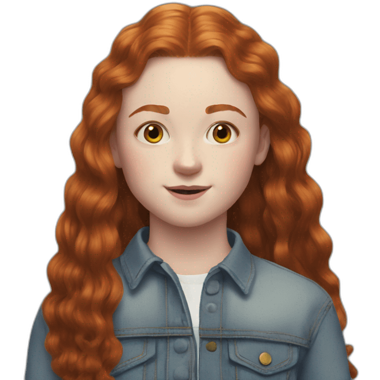 Sadie Sink long hair emoji