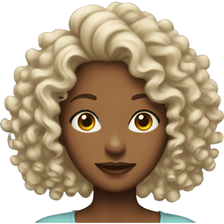 Women curly hair emoji