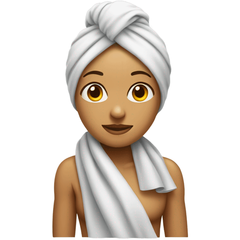 Girl with towel on head emoji