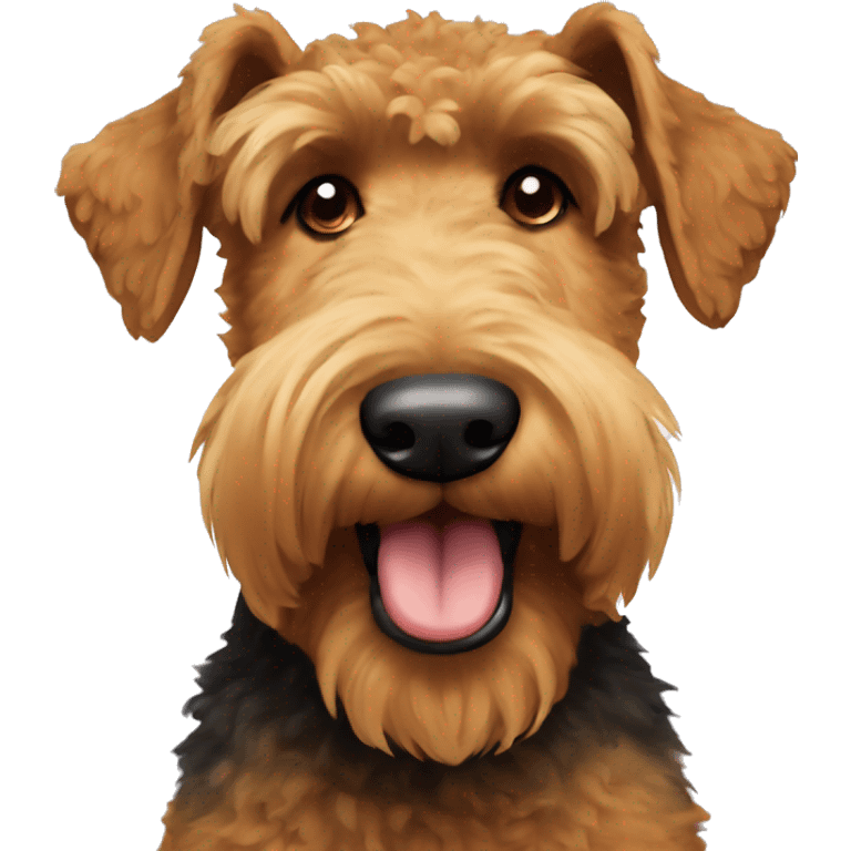 Fluffy Airedale terrier emoji