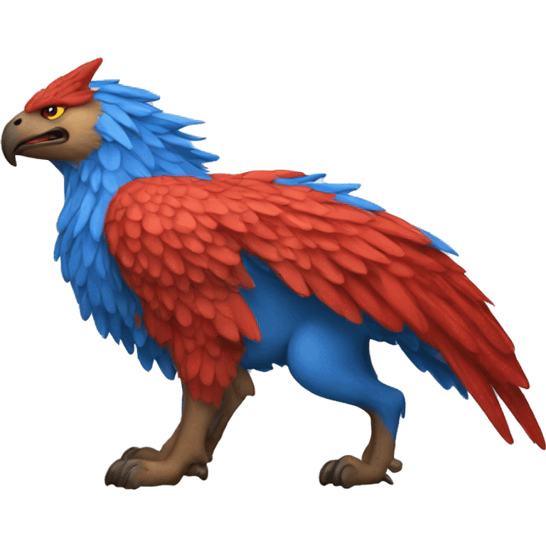 blue and red griffin emoji