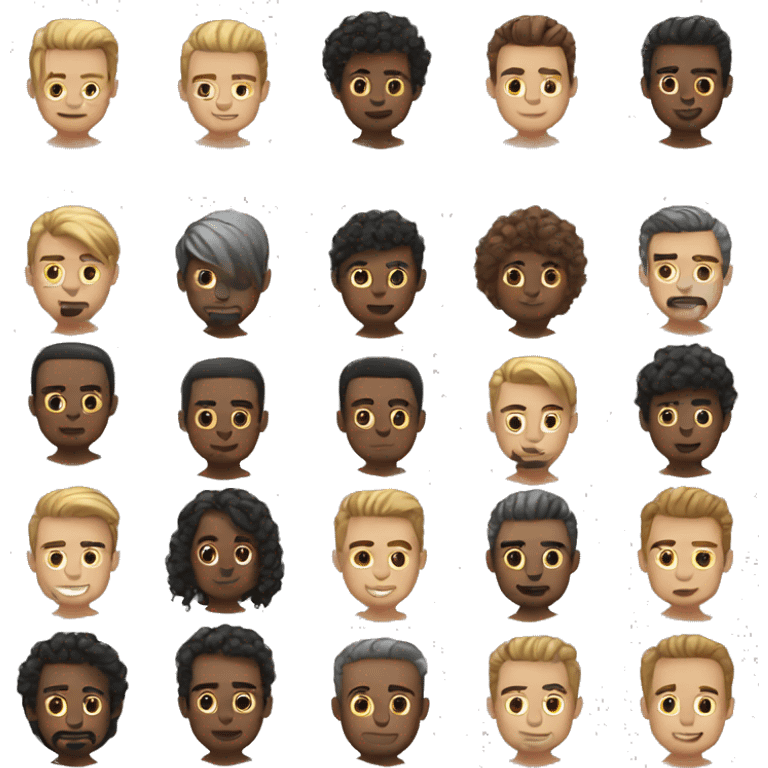 different hairstyles men emoji