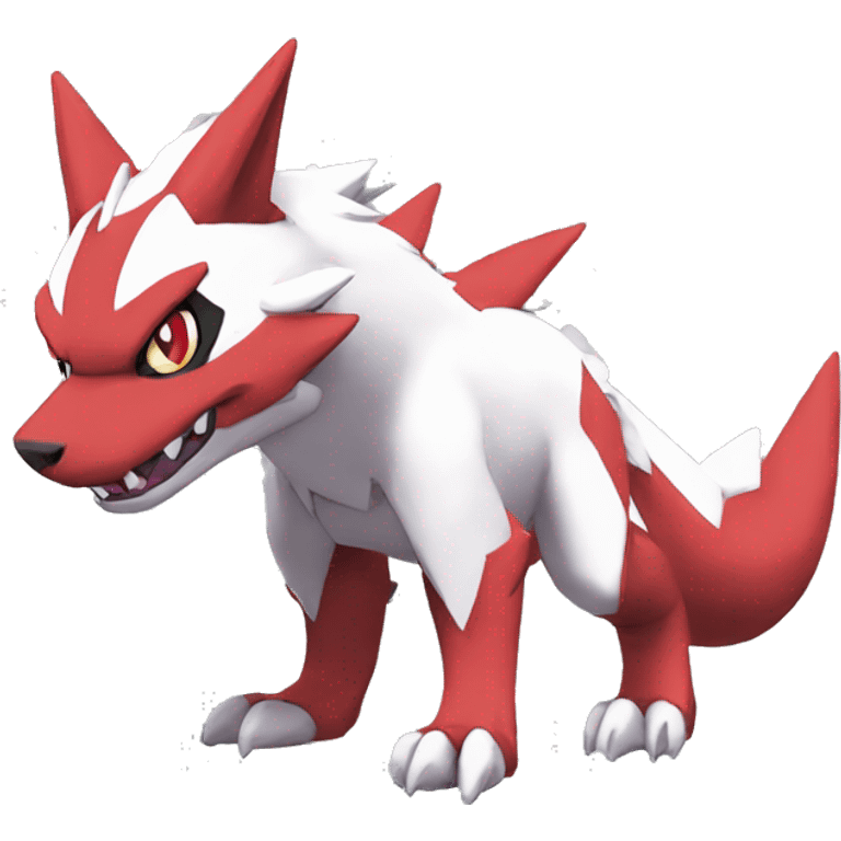 Full body cute cool Guilmon-Zoroark-Zangoose emoji