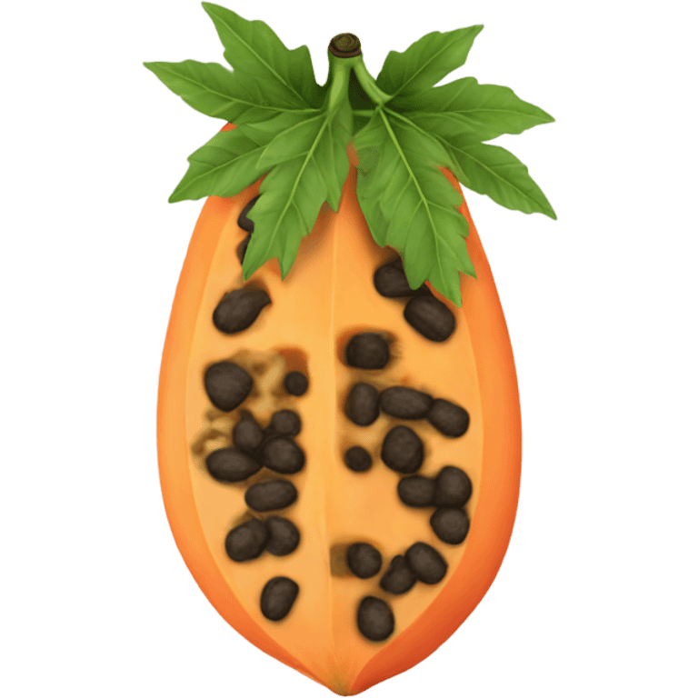 Realistic Papaya  emoji