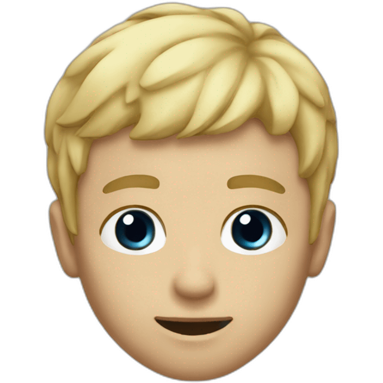 Small guy short blond hair with berr emoji