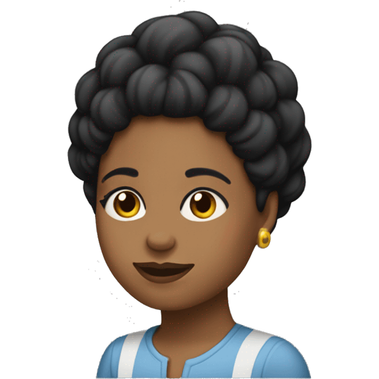 Mujer morena pelo negro emoji