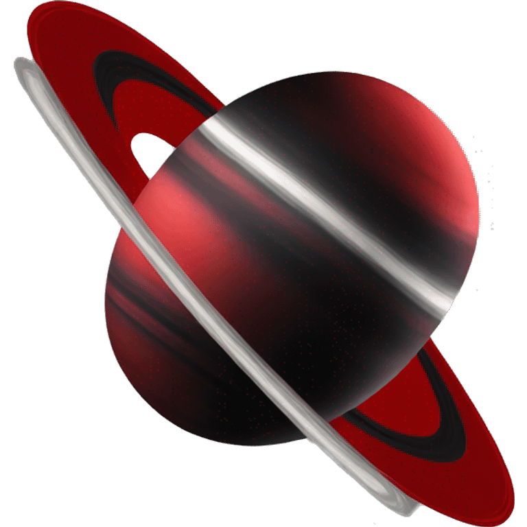 red saturn with black  emoji