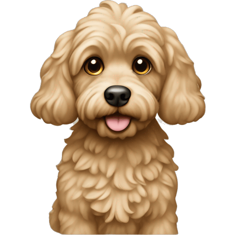 Beige cockapoo emoji