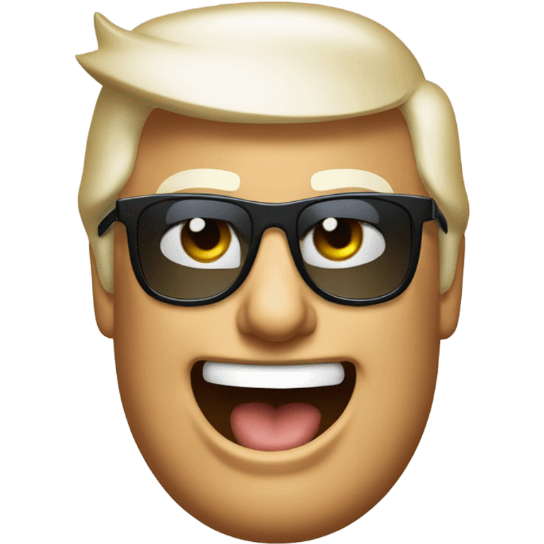 Donald trump wearing sunglasses giving a thumbs up emoji