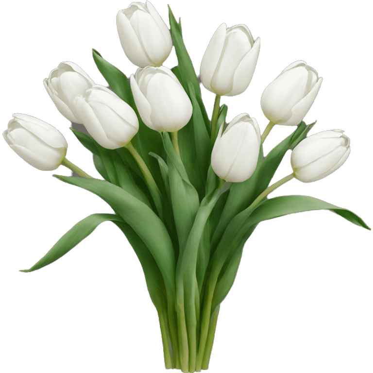 Bunch of white tulips  emoji