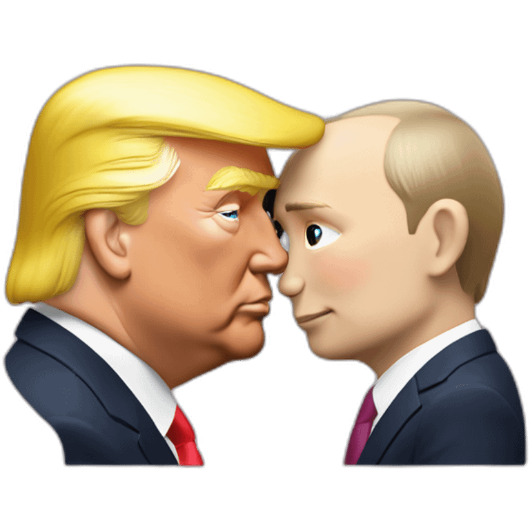 trump-and-putin-kissing,-lgbtq+ friendly, positivity, inclusiveness emoji