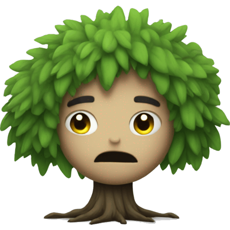 tree character with emo hair emoji