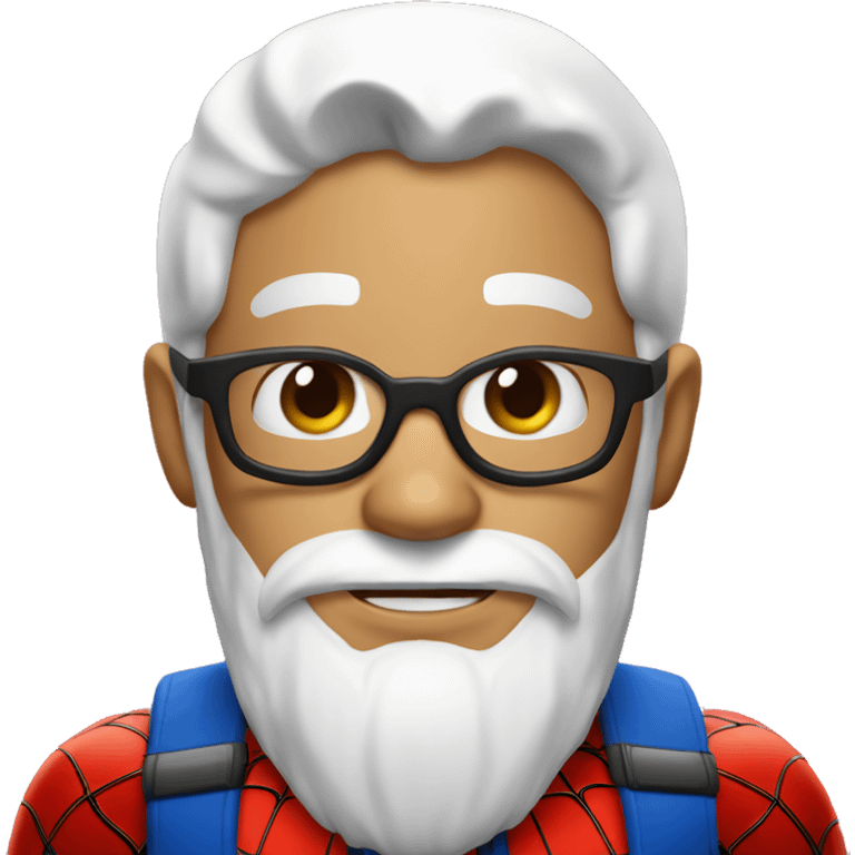 Spiderman with santa Claus uniform emoji