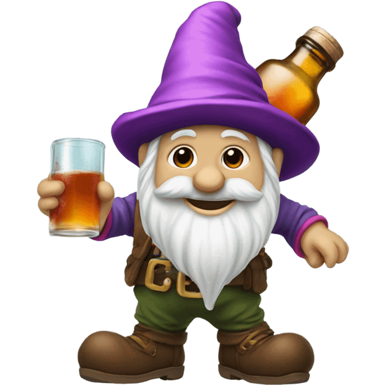 gnome pouring some rum on the ground emoji