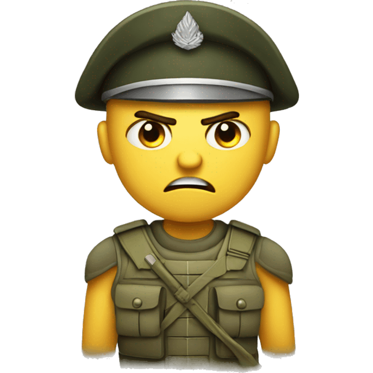 angry soldier emoji