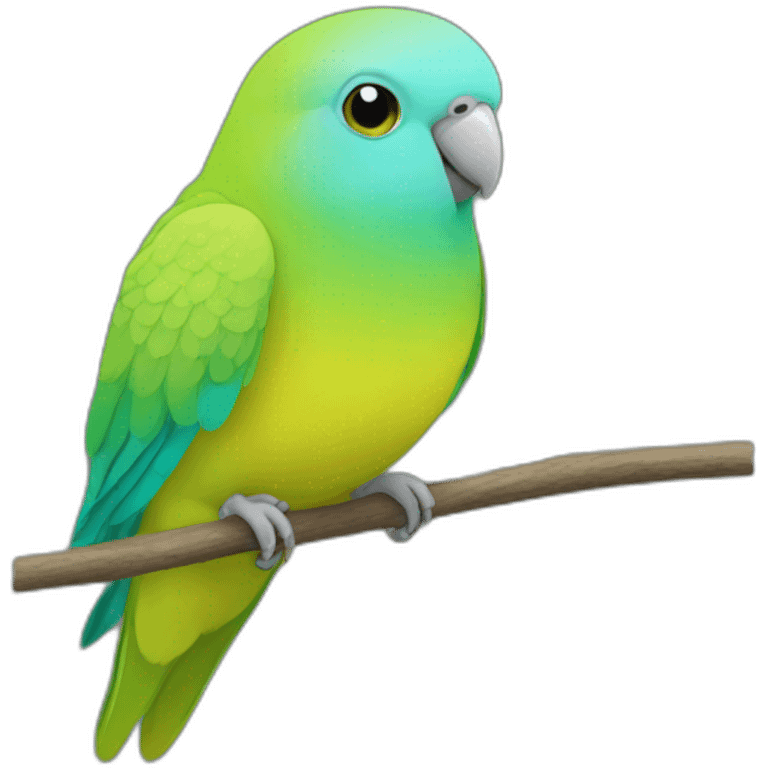 yellow green turquoise parrotlet emoji