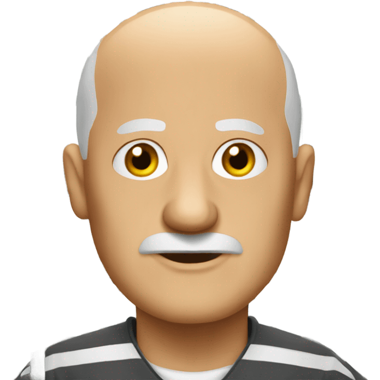 Bald old man in prison emoji