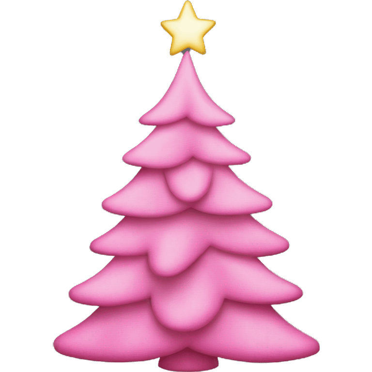 a pink christmas tree emoji