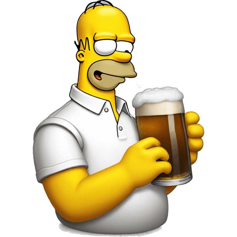 Homer simpson drink beer emoji