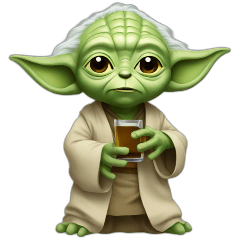 Yoda drunk emoji