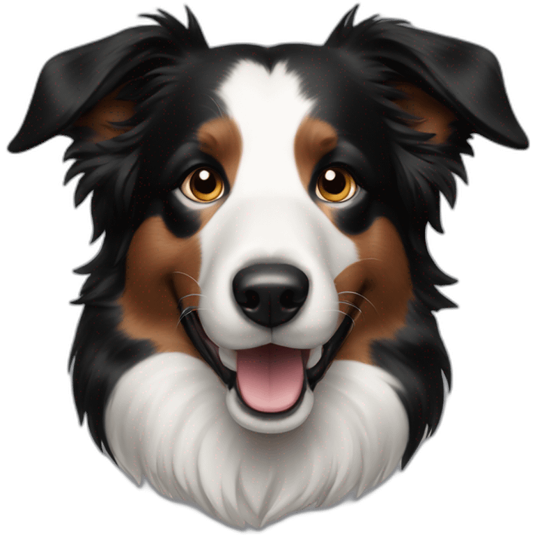 Black border collie emoji