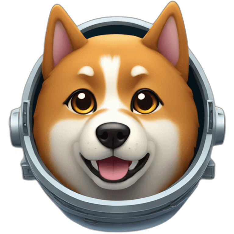 Siba inu in space emoji