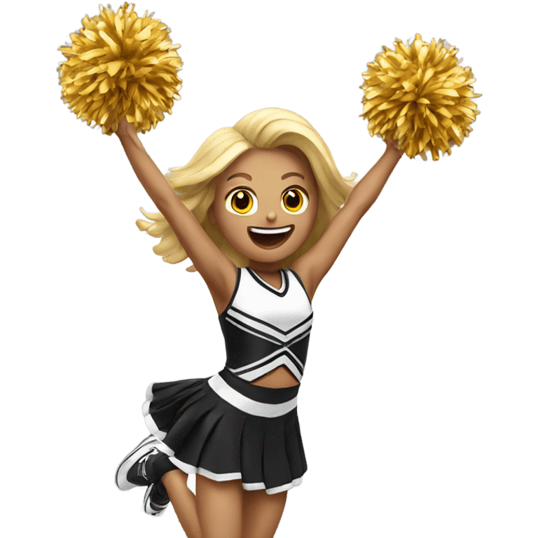 Cheerleader being thrown in the air emoji