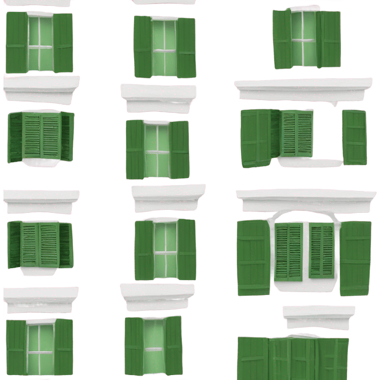 Small Pink Bermuda house white roof green shutters emoji