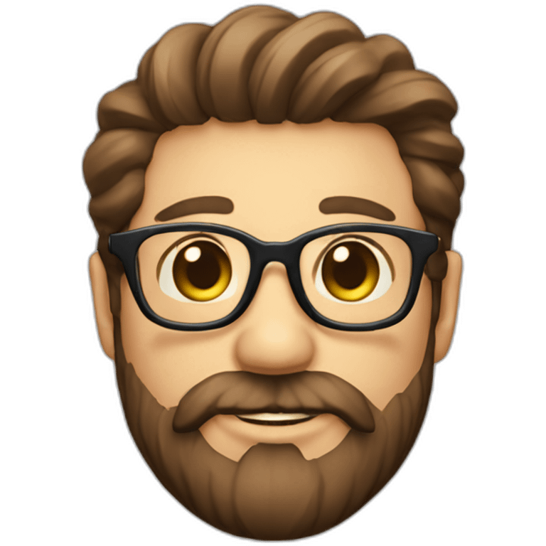 Barba blanca y gafas sonriendo emoji