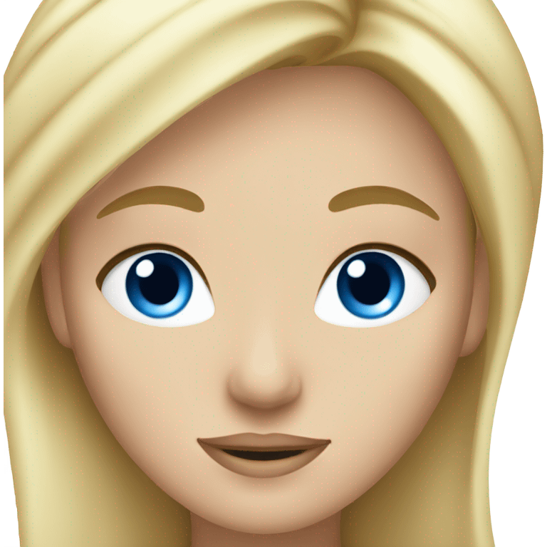 blonde hair blue eyed woman new castor emoji