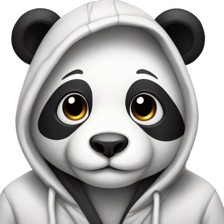 Panda wearing a hoodie  emoji