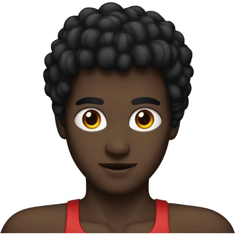 Pantera negra con ojos rojos emoji