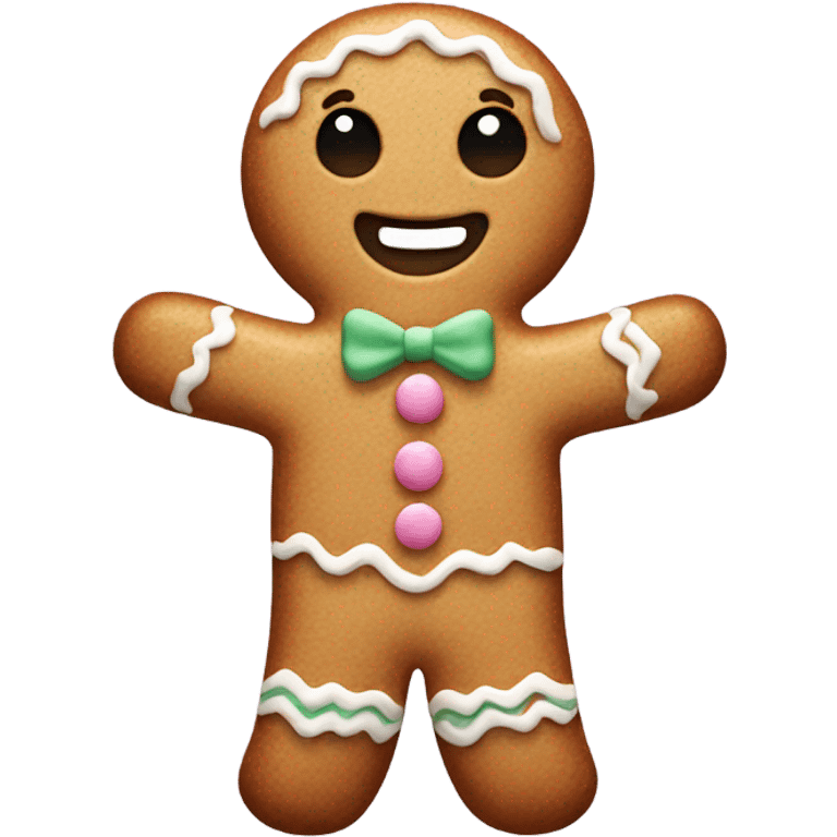 Pastel gingerbread man emoji