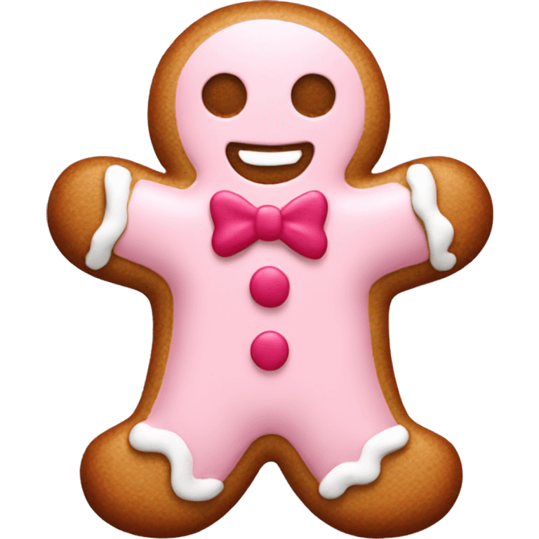 Light Pink gingerbread man  emoji