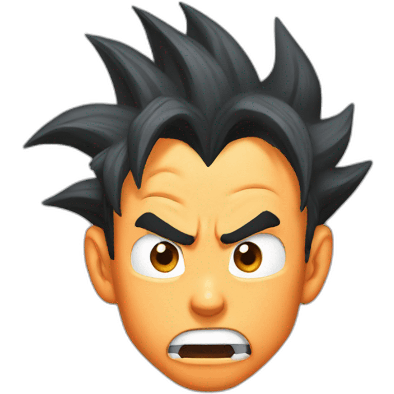 Goku scared head emoji