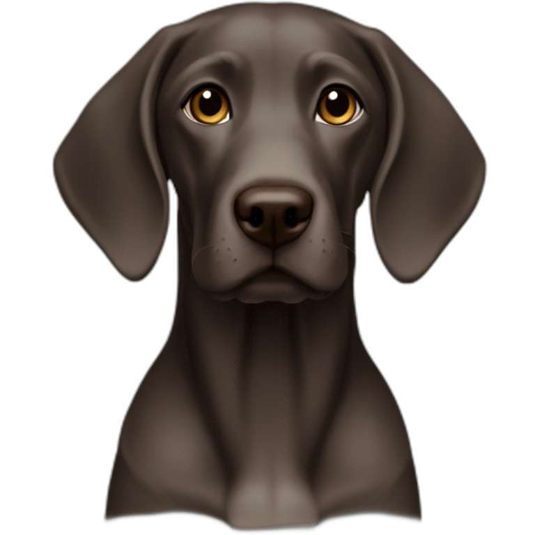 weimaranner dark brown female emoji