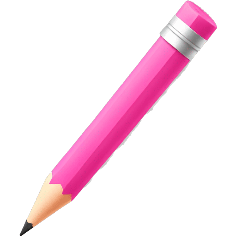 Cute pink Pencil emoji