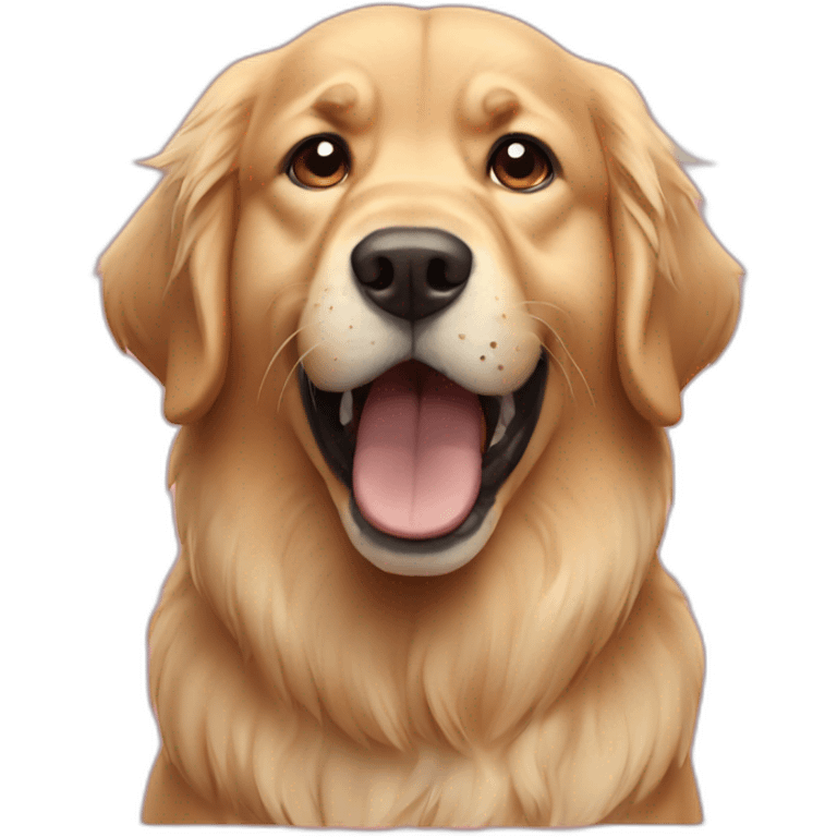 angry dog golden retriever emoji